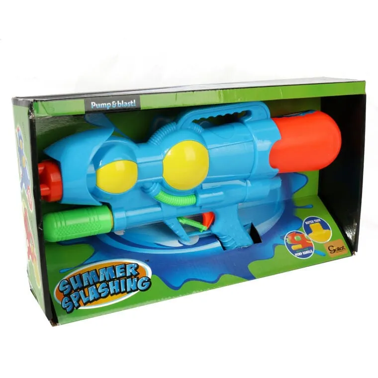Pistolet Na Wodę Śmigus-Dyngus 37 cm Z Rewersyjnym Pojemnikiem I Systemem Ciśnienia - Niebieski