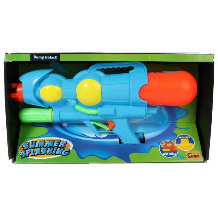 Pistolet Na Wodę Śmigus-Dyngus 37 cm Z Rewersyjnym Pojemnikiem I Systemem Ciśnienia - Niebieski