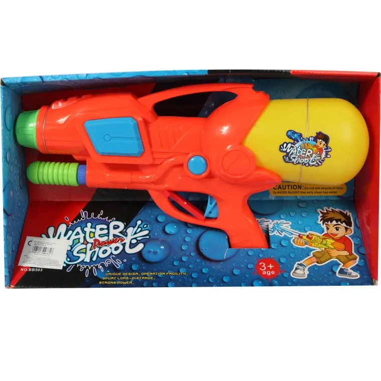 Pistolet Na Wodę O Długości 38 cm Z Innowacyjnym Systemem Mocowania Pojemnika I Ciśnienia - Pomarańczowy