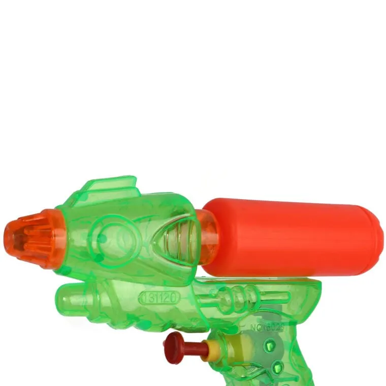 Pistolet Na Wodę 15cm - Kompaktowy Strzelający Wodą - Zielono-Czerwony