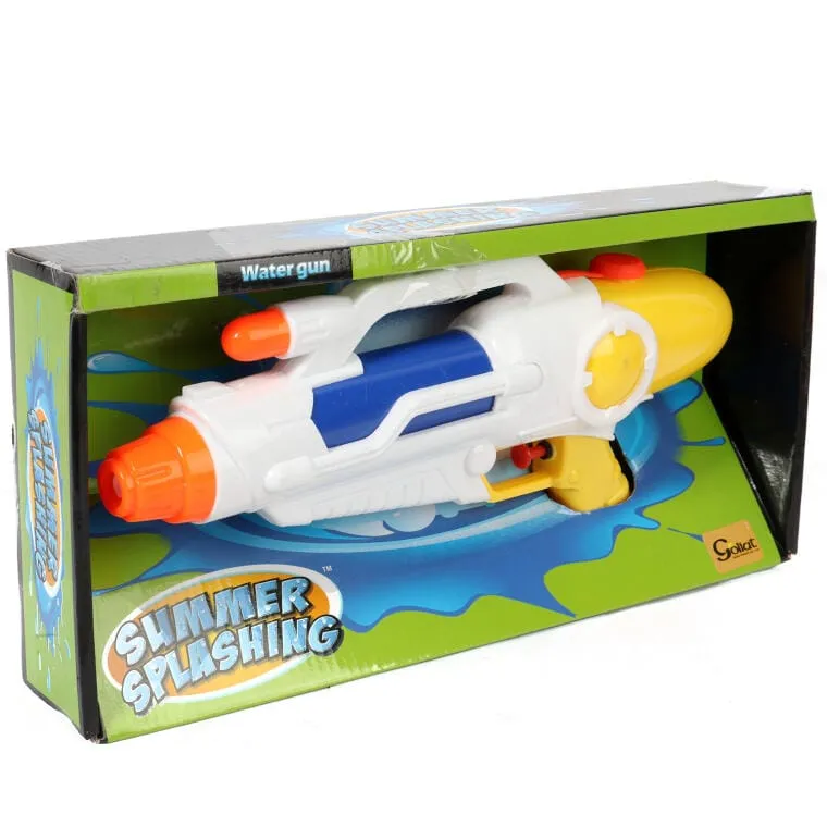 Innowacyjny Pistolet Na Wodę Śmigus-Dyngus - 32cm - Biało-Żółty
