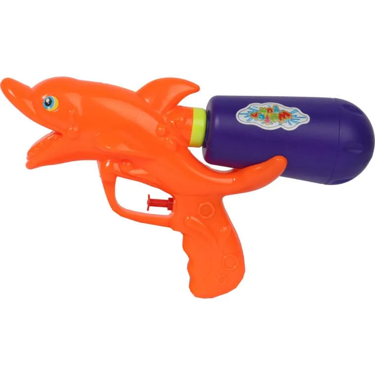 Pistolet Wodny Rekin 24cm Z Odwróconym Pojemnikiem I Systemem Ciśnieniowym - Pomarańczowy