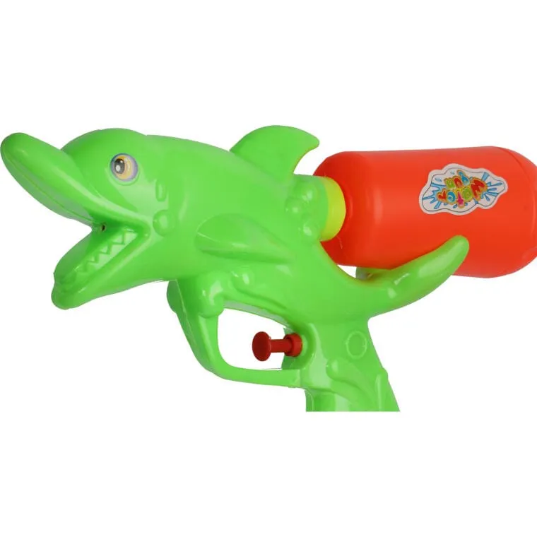 Pistolet Wodny Rekin O Długości 24 cm Z Odwróconym Pojemnikiem Na Wodę - Zielony
