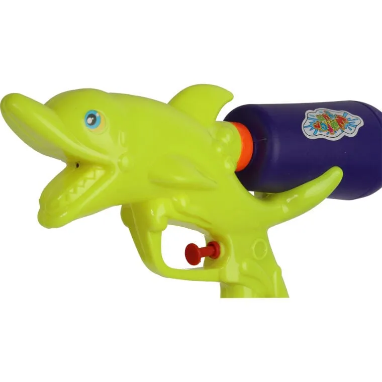 Pistolet Na Wodę Z Pojemnikiem Ciśnieniowym W Kształcie Rekina 24 cm - Żółty