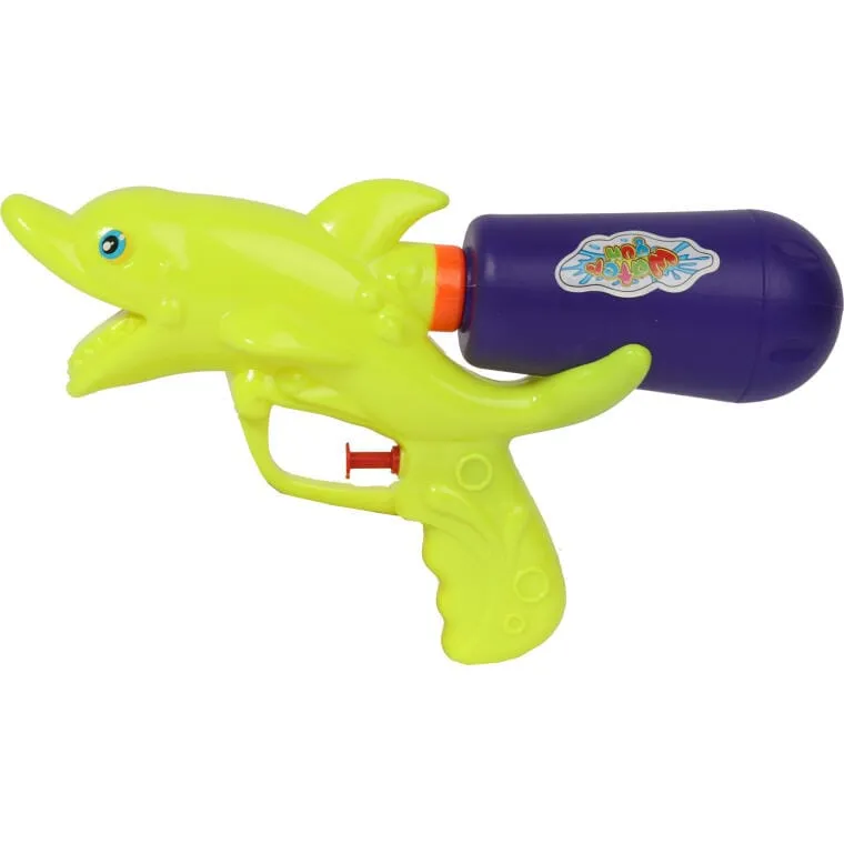 Pistolet Na Wodę Z Pojemnikiem Ciśnieniowym W Kształcie Rekina 24 cm - Żółty