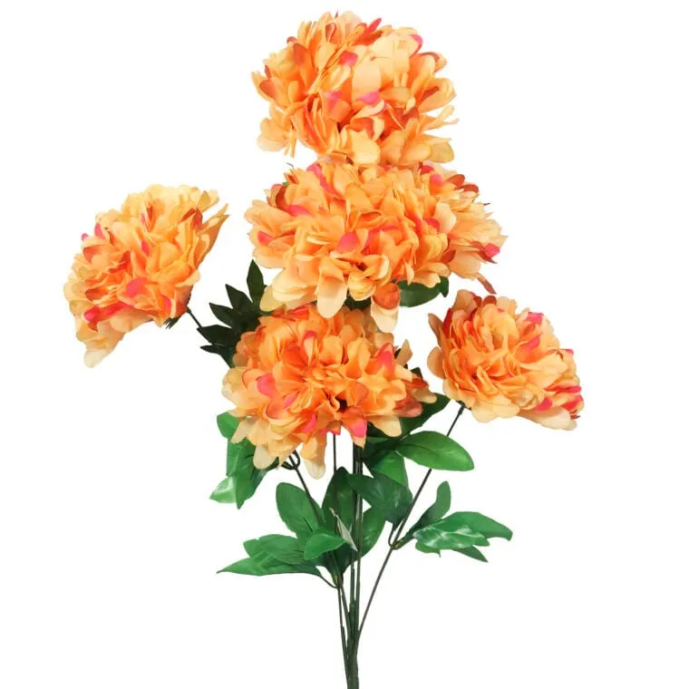 Bukiet 6 Chryzantem Pomarańczowych 72 cm