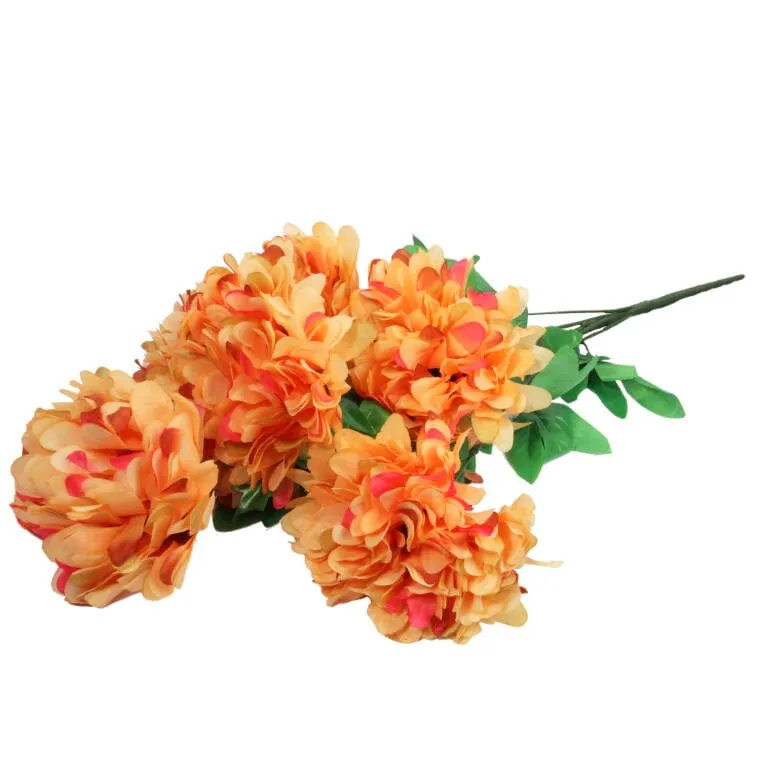 Bukiet 6 Chryzantem Pomarańczowych 72 cm