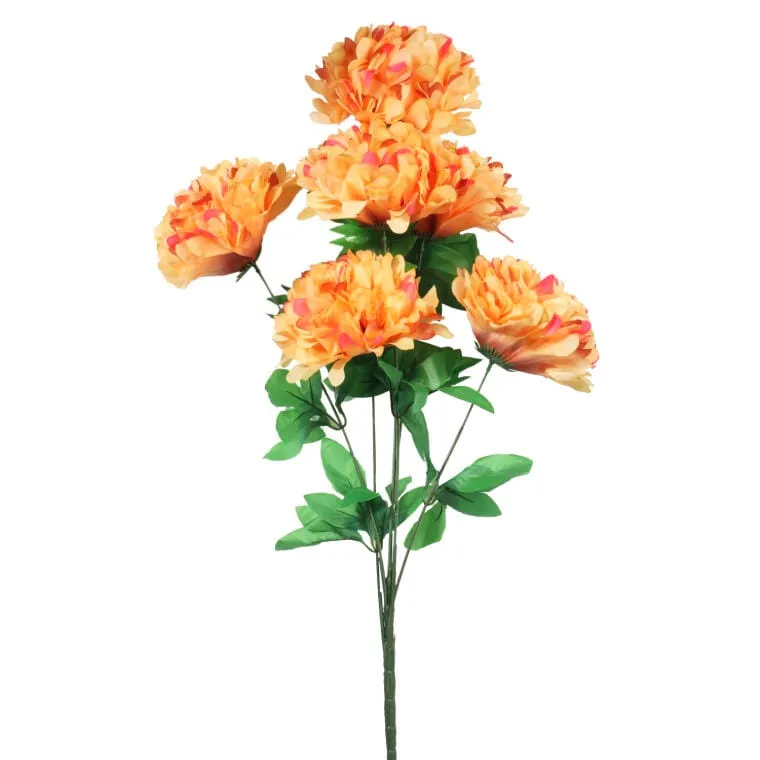 Bukiet 6 Chryzantem Pomarańczowych 72 cm