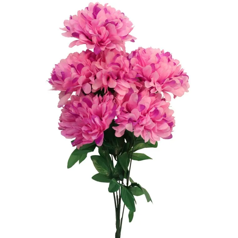 Sztuczny Bukiet Różowych Chryzantem 72 cm - Idealny Na Wszystkich Świętych