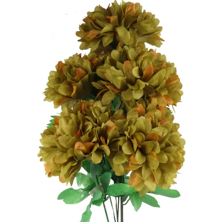 Bukiet 6 Chryzantem Białych 72 cm Zielonych