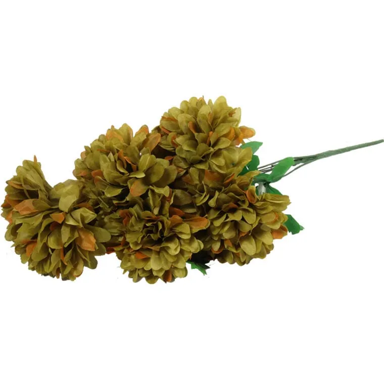 Bukiet 6 Chryzantem Białych 72 cm Zielonych