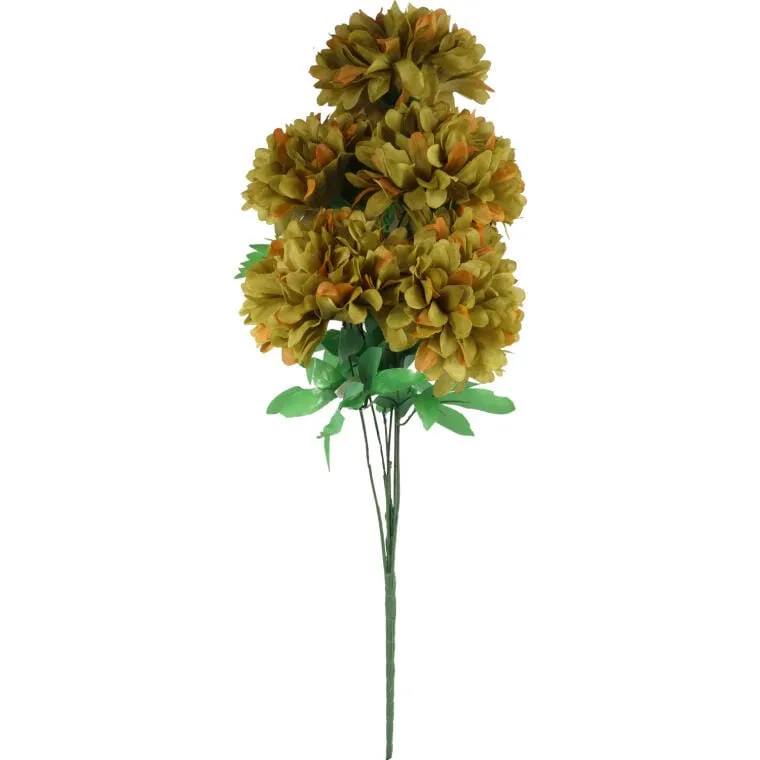 Bukiet 6 Chryzantem Białych 72 cm Zielonych