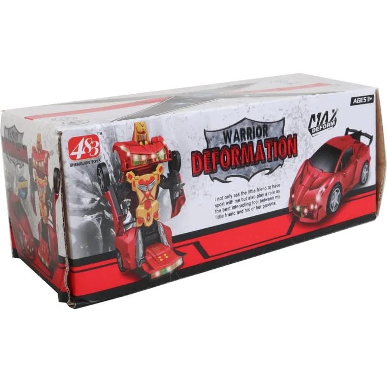 Czerwony Transformer Bumblebee - Zabawka Samochód Robot Na Baterie