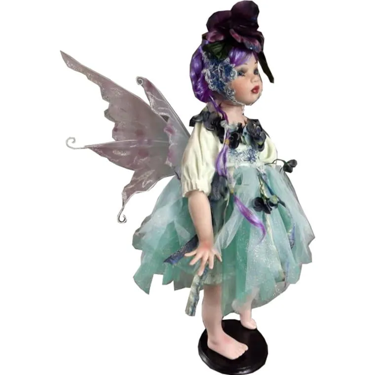 Ceramiczna Lalka Elf W Kolorze Turkusowym O Wysokości 60 cm