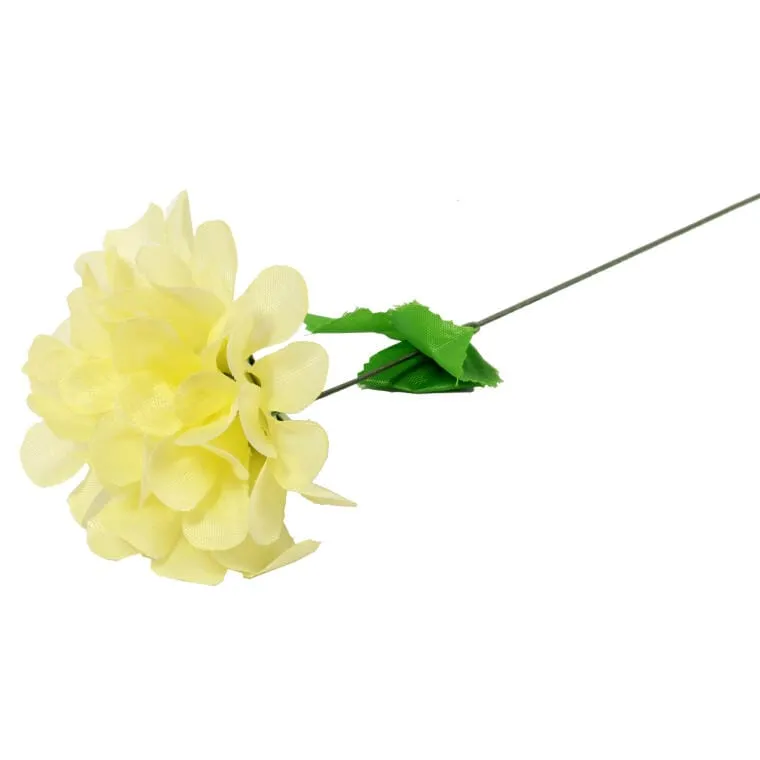 Chryzantema Pojedynka Z Listkiem 35 cm - Kremowy