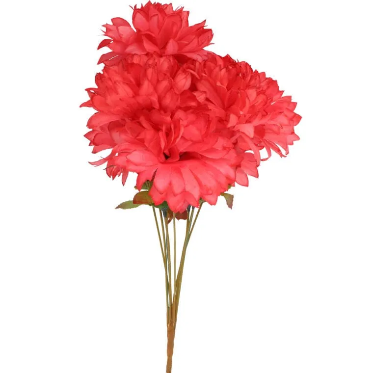 Sztuczny Bukiet Różowych Chryzantem - Dekoracja Cmentarna 43cm