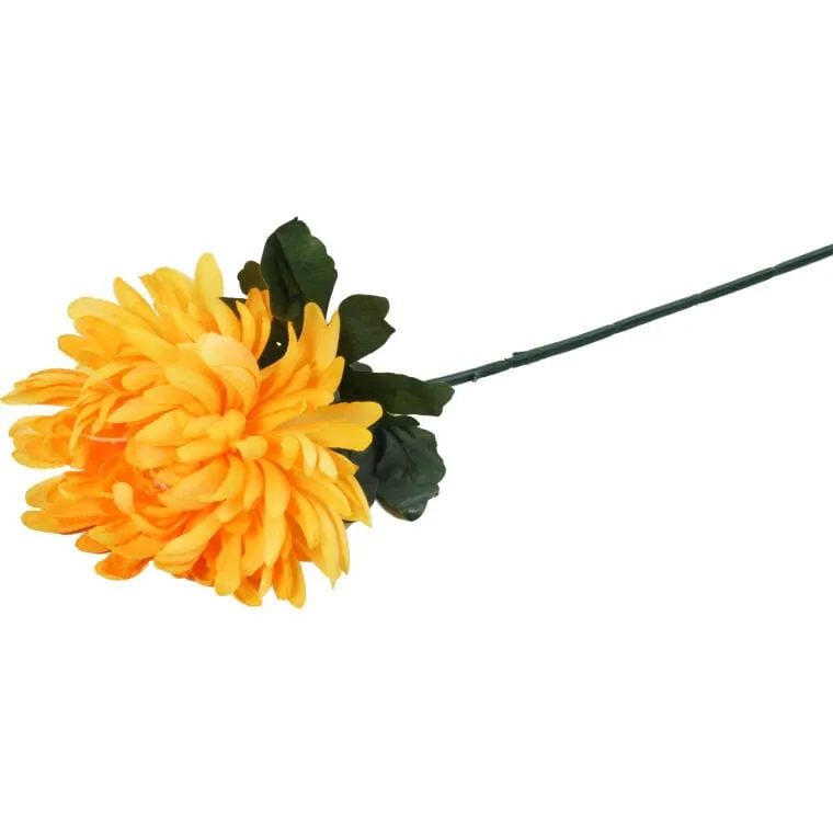 Sztuczna Chryzantema Żółta 68cm - Dekoracja Na Wszystkich Świętych