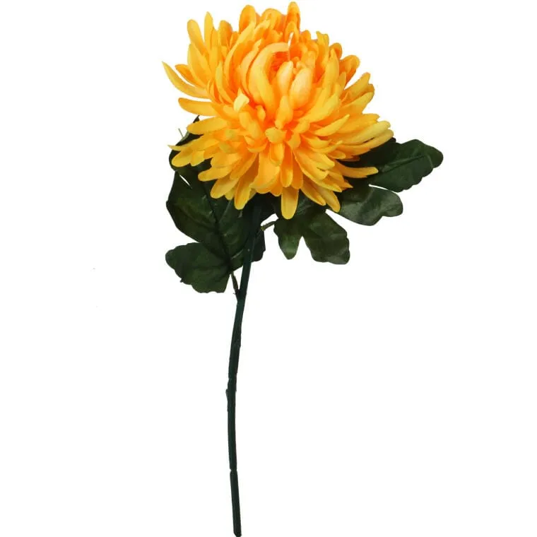 Sztuczna Chryzantema Żółta 68cm - Dekoracja Na Wszystkich Świętych