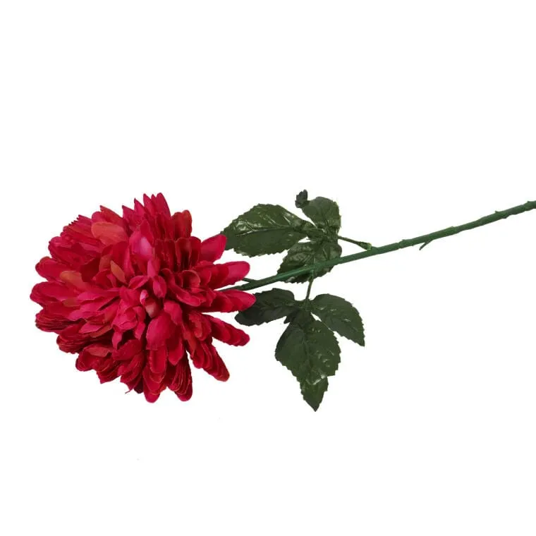 Sztuczna Chryzantema Różowa 70 cm - Dekoracja Cmentarna Pojedynczy Kwiat