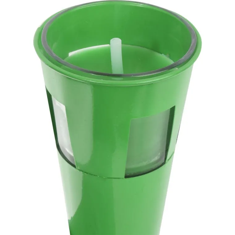 Pochodnia Zapachowa Z Citronellą - Metalowa, Zielona, 36cm, Do Użytku Na Zewnątrz