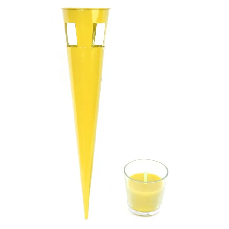 Pochodnia Zapachowa Antyowadza Citronella - Żółta, Metalowa