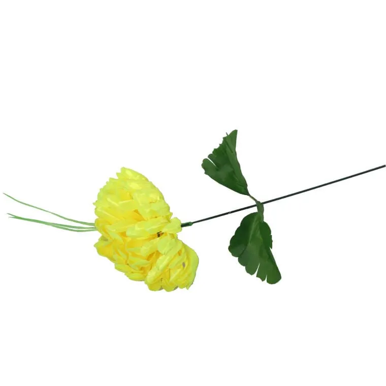 Sztuczna Chryzantema Żółta 45 cm - Dekoracja Na Wszystkich Świętych