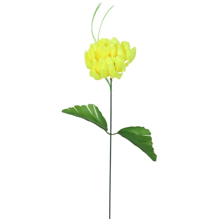 Sztuczna Chryzantema Żółta 45 cm - Dekoracja Na Wszystkich Świętych