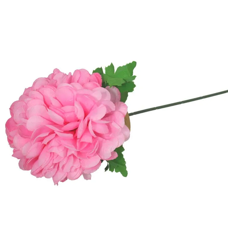 Sztuczna Chryzantema Jasno-Różowa - Dekoracja Na Wszystkich Świętych, Wysokość 68cm