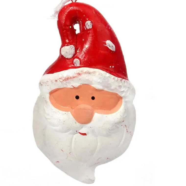 Mikołaj Figurka Ceramiczna Zawieszka 12,5 cm Nr 6