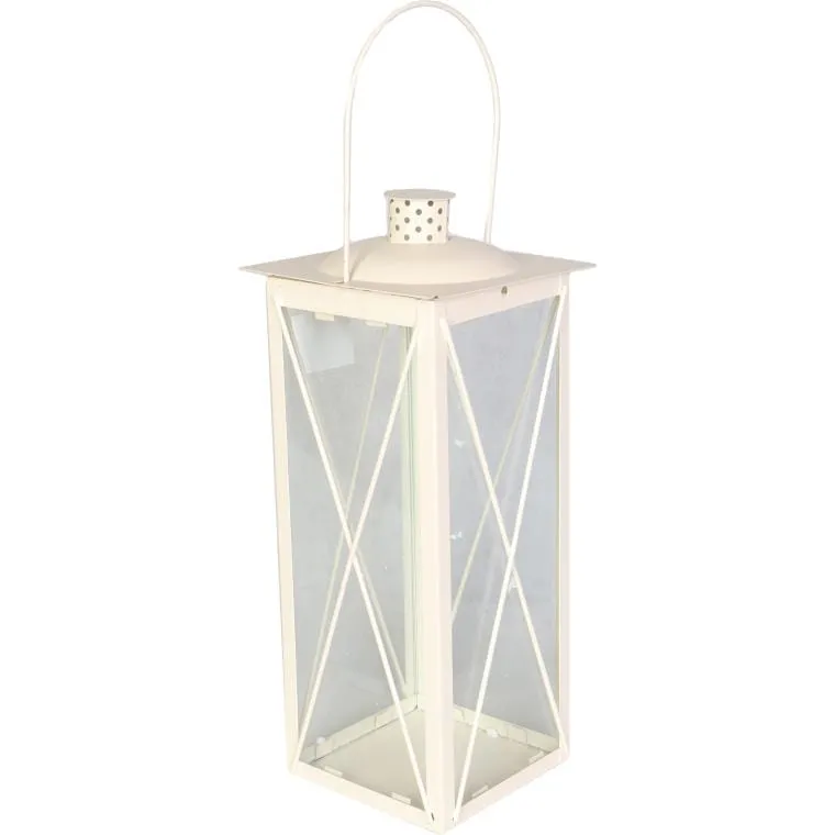 Elegancka Latarnia Metalowa O Wysokości 50cm Z Otwieranym Wiekiem
