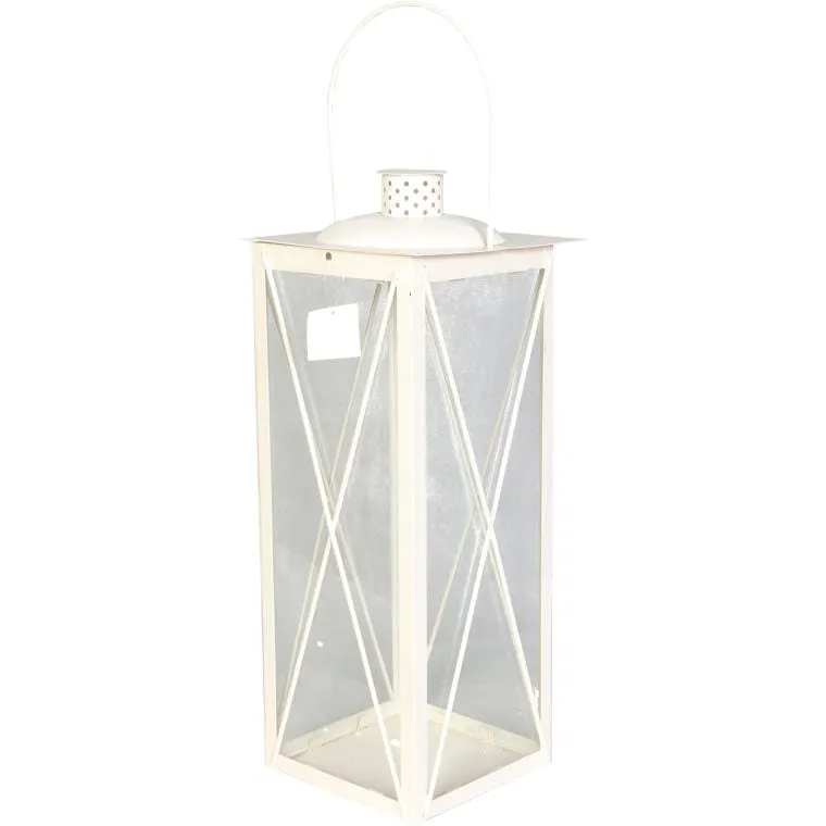 Unikatowa Latarnia Metalowa 60 cm Z Rączką Do Przenoszenia