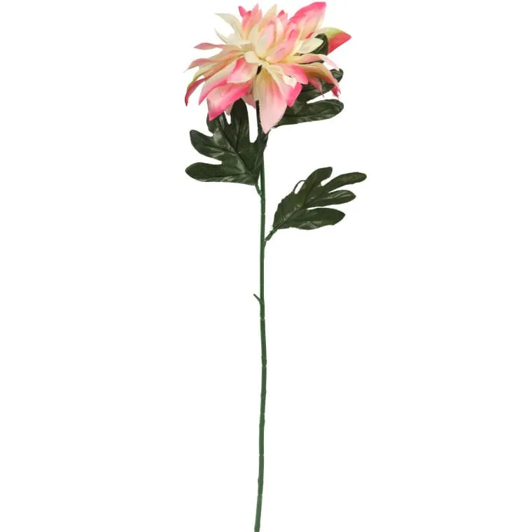 Sztuczna Gałązka Dalii W Kolorze Łososiowym - 70 cm
