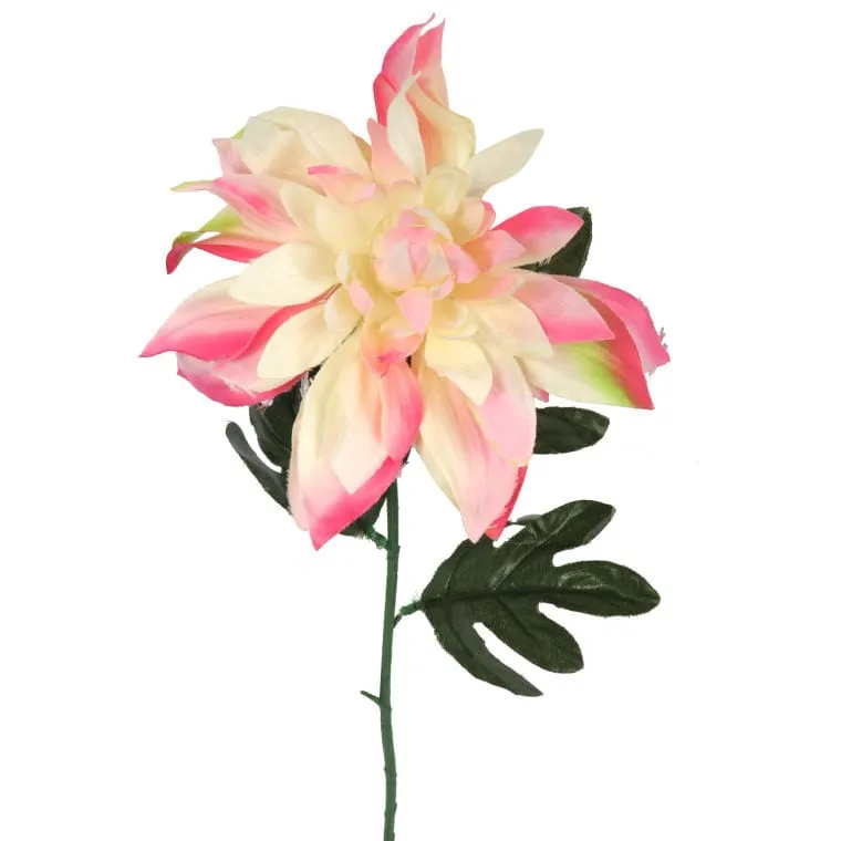 Sztuczna Gałązka Dalii W Kolorze Łososiowym - 70 cm