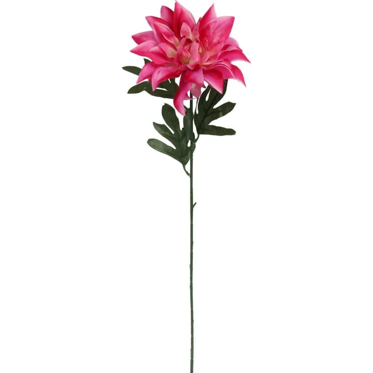 Sztuczna Gałązka Kwiatu Dalia 70cm - Różowa