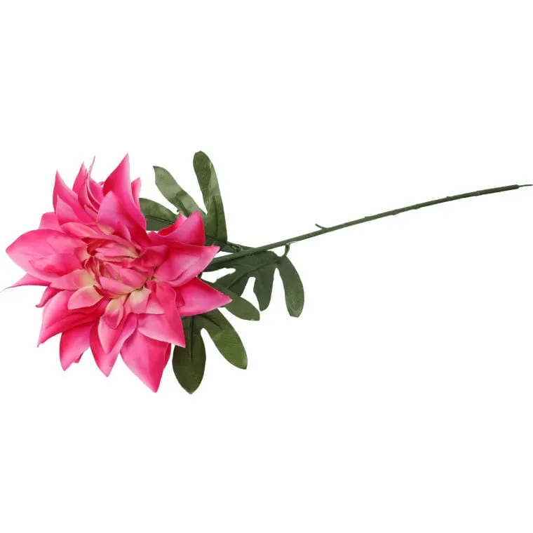 Sztuczna Gałązka Kwiatu Dalia 70cm - Różowa