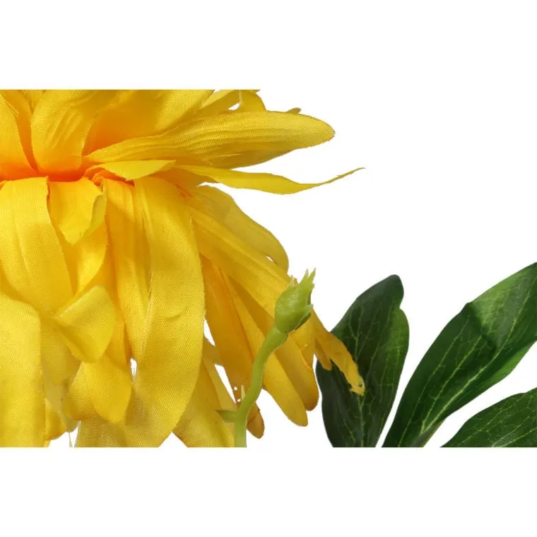 Dalia - Sztuczny Kwiat Na Gałązce, Kolor Żółty, Wysokość 70 cm