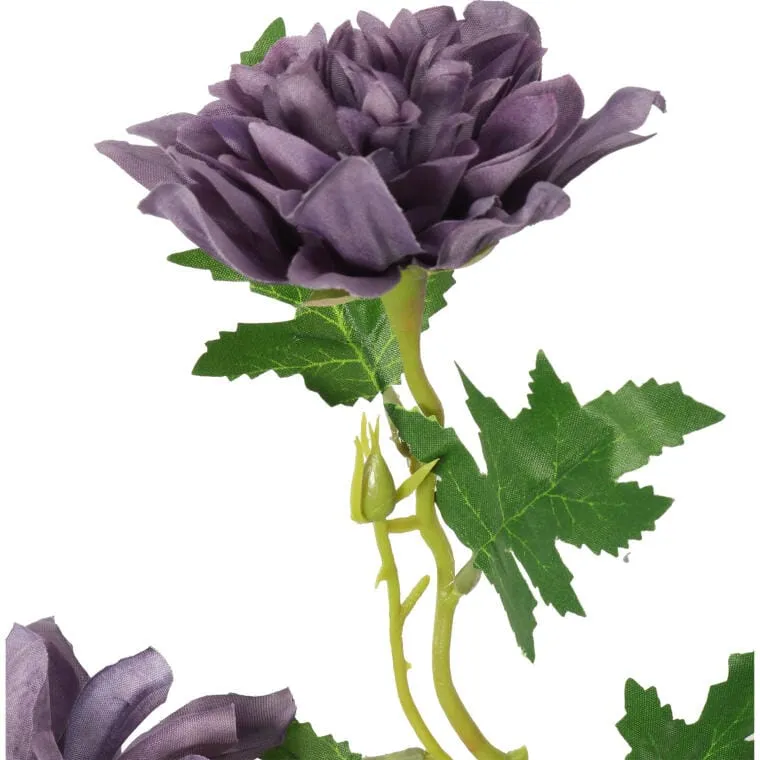 Sztuczna Gałązka Z Dwoma Fioletowymi Daliami - Dekoracja Wysokiej Jakości, 66cm