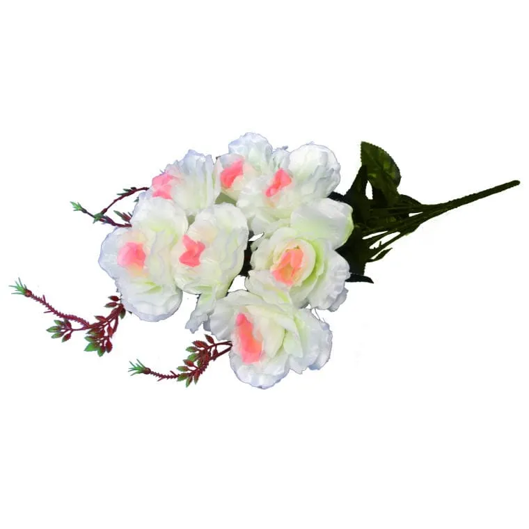 Bukiet 7 Róż 70 cm - Białe