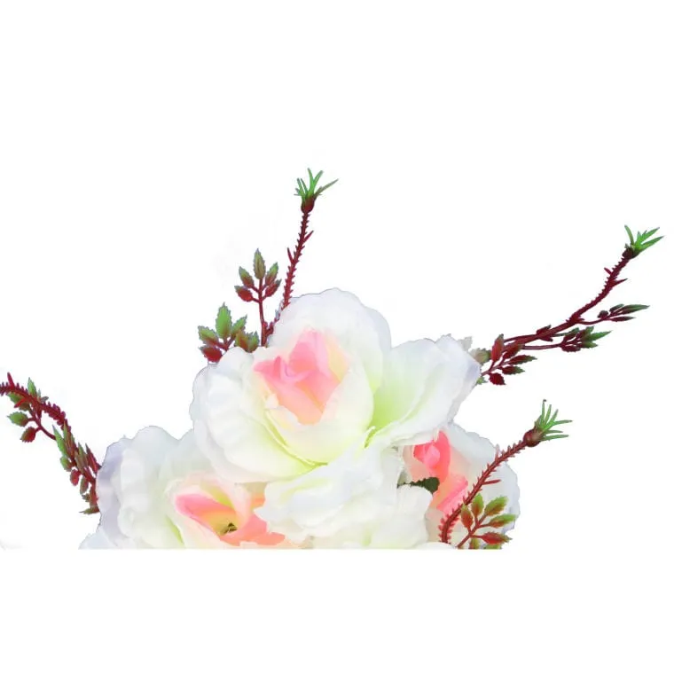 Bukiet 7 Róż 70 cm - Białe
