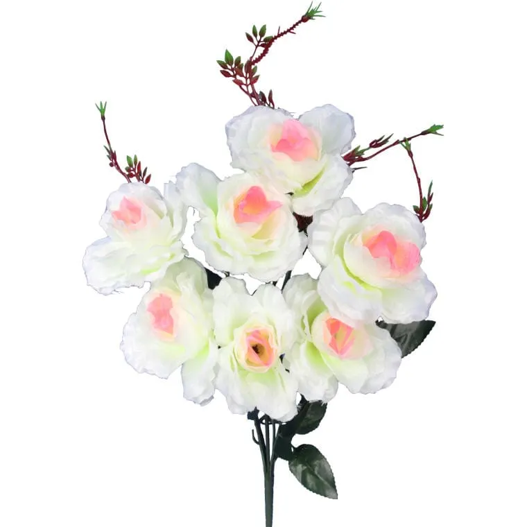 Bukiet 7 Róż 70 cm - Białe