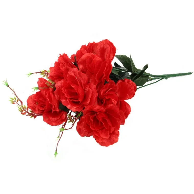 Bukiet 7 Róż Kwiat Sztuczny 70 cm - Czerwone