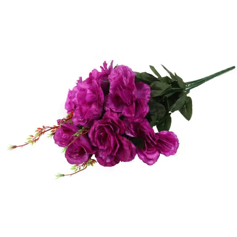 Bukiet 7 Róż Kwiat Sztuczny 70 cm - Fioletowe