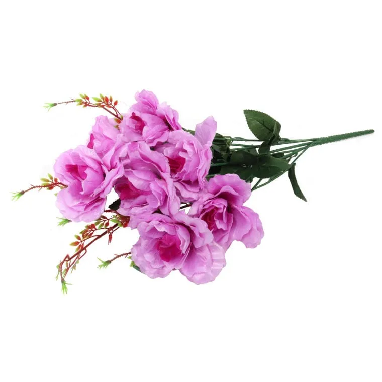 Bukiet 7 Róż Kwiat Sztuczny Wrzosowe 70 cm