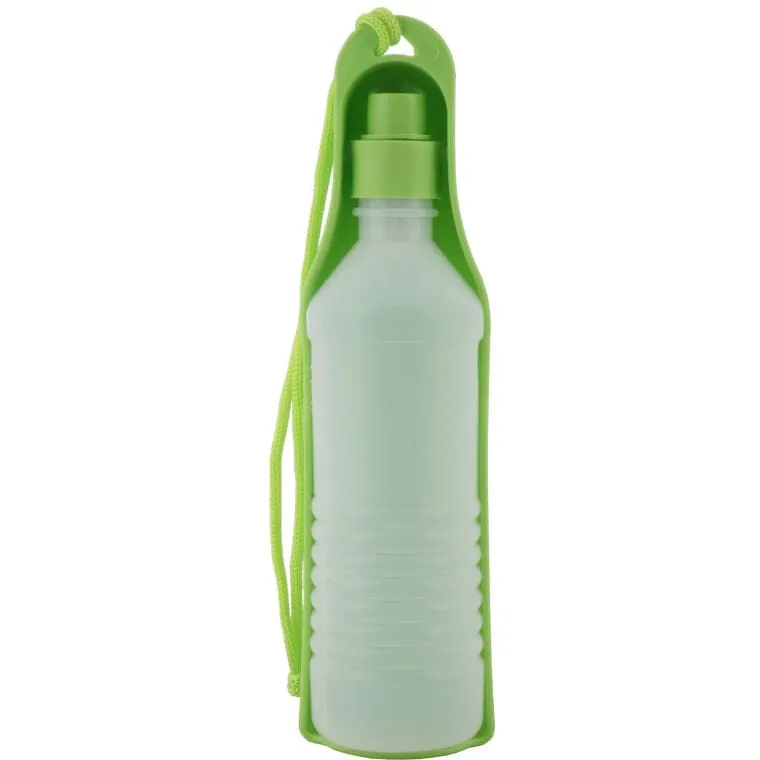 Skladany Bidon Na Wodę Dla Psa 500ml Z Sznurkiem Do Przypięcia DC05 - Zielony
