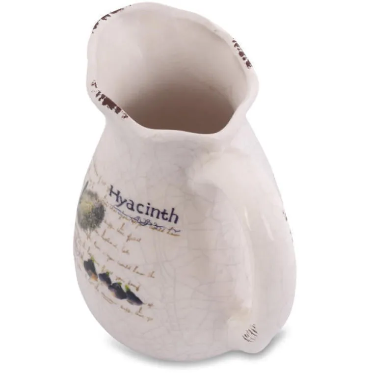 Dekoracyjny Dzbanek Ceramiczny Hiacynt 16 cm Z Antypoślizgowymi Podkładkami