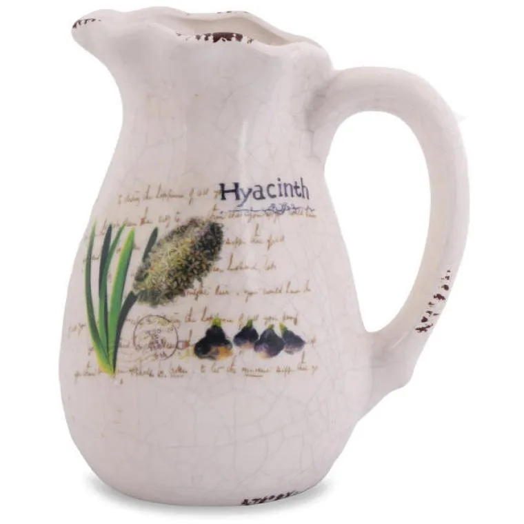 Dekoracyjny Dzbanek Ceramiczny Hiacynt 16 cm Z Antypoślizgowymi Podkładkami