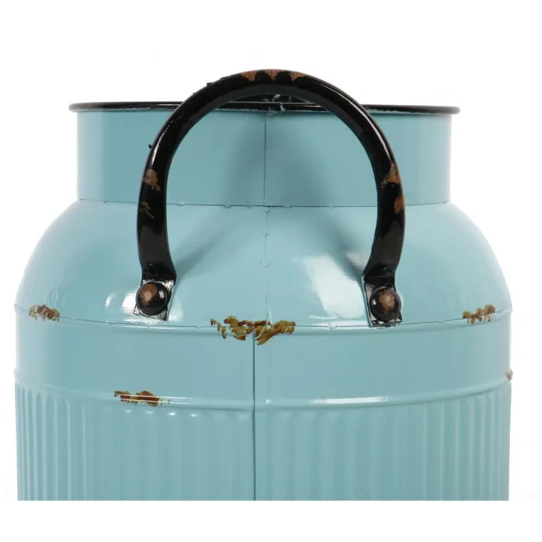 Metalowa Kanka Vintage Z Efektem Postarzania 27x18x13 cm - Miętowa