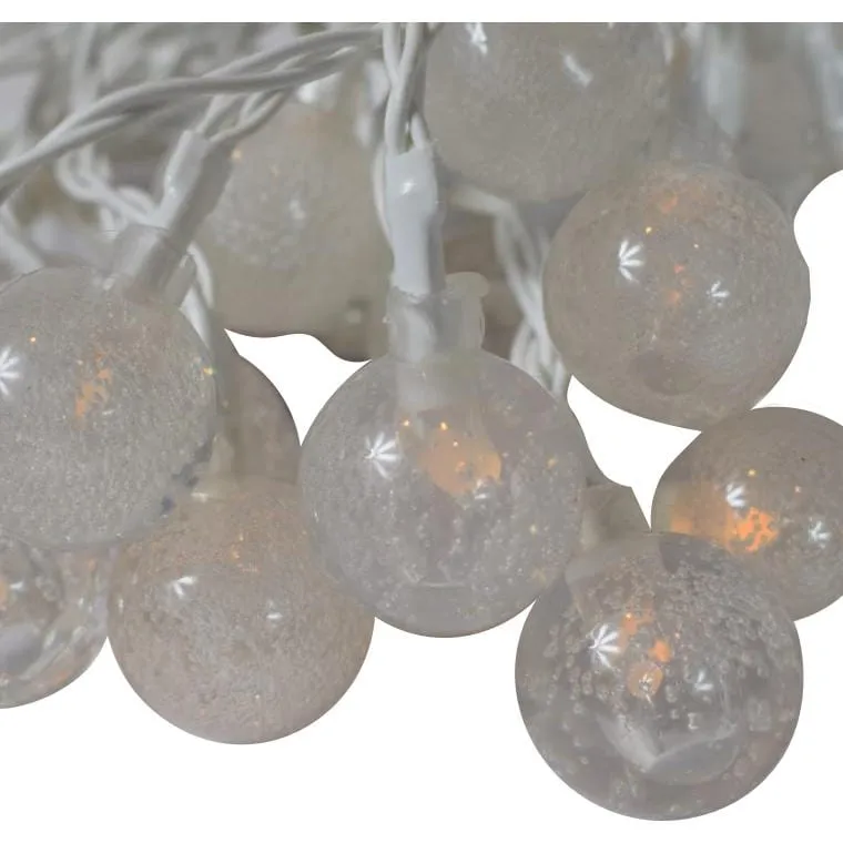 Lampki LED W Kształcie Kul Białe, Bateryjne, 20 Sztuk, Do Użytku Wewnętrznego