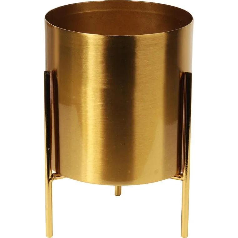 Osłonka Metalowa Na Trzech Nóżkach 17 cm - Złota