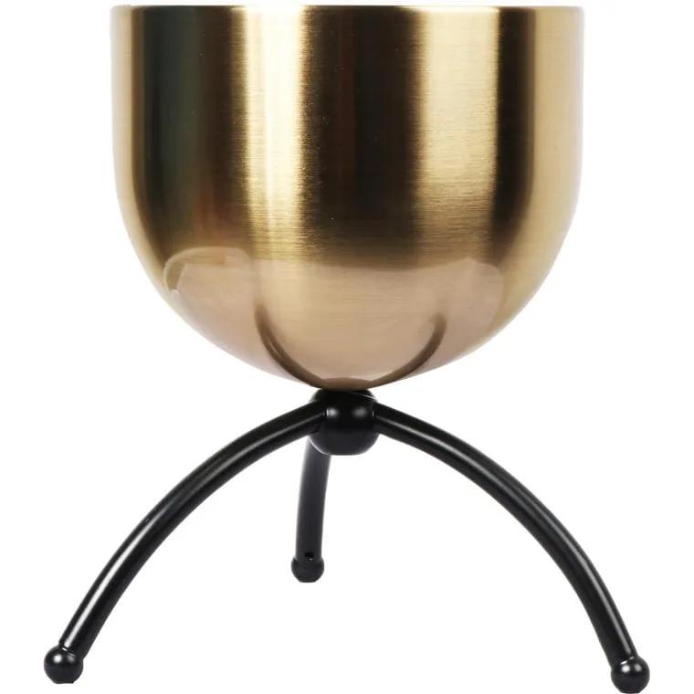 Osłonka Metalowa Na Trzech Nóżkach 20cm - Złota